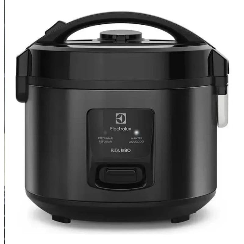Panela de Arroz Elétrica Electrolux Efficient 2L com Visor de Vidro Preta