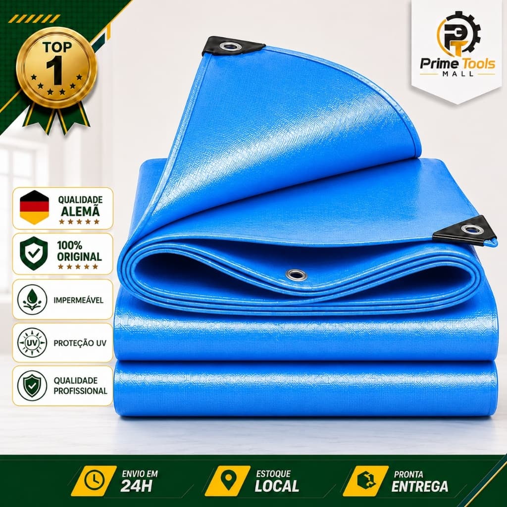 Lona 3x2 Leve Azul Impermeável Polietileno com Ilhós piscina Barraca CAMPING