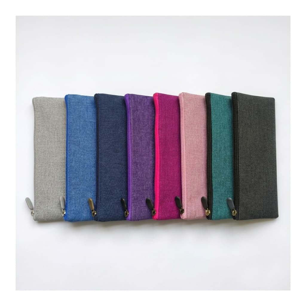 Necessaire Lisa Tecido Mescla PVC 25x10 Estojo Slim Para Personalizar DTF Textil Silk Brinde Lembrancinha Kit