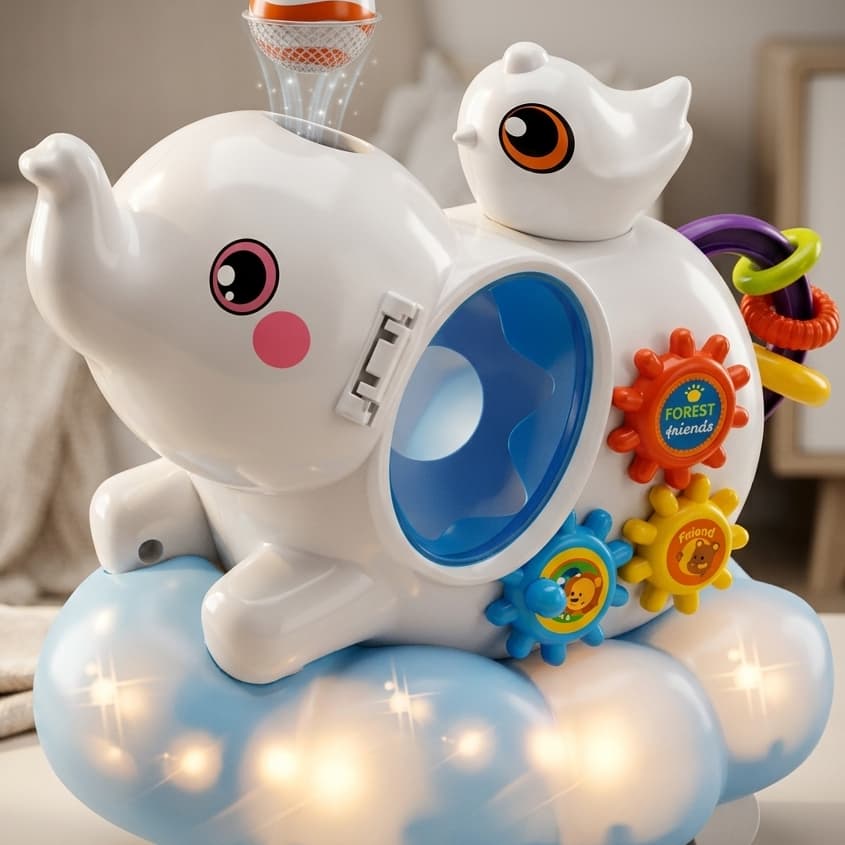 Elefante Musical Brinquedo Interativo Sons Divertidos Educativo Infantil
