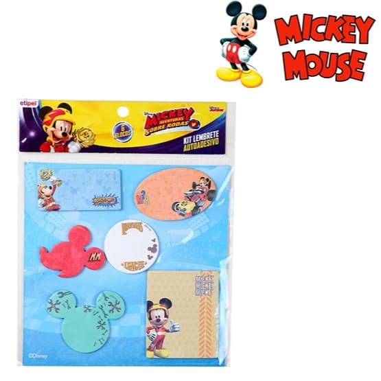 BLOCO DE ANOTACAO STICKER ADESIVO SORTIDAS COM 120 FOLHAS COLORS MICKEY