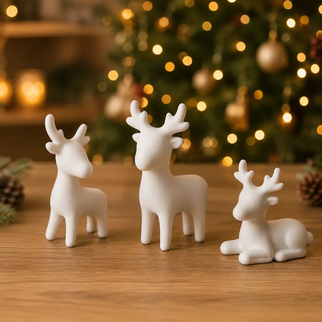 Kit de Renas Natalinas Decorativas Minimalistas Enfeite de Natal Servo de Decoração Enfeite Para Mesa
