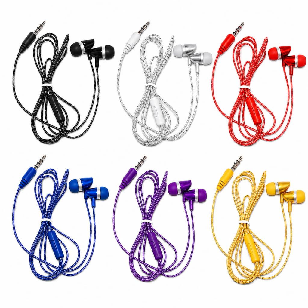 Kit ou Unidade avulsa de Fone De Ouvido P2 3,5mm Com Microfone Cores Sortidas Para Celular Tablet Pc