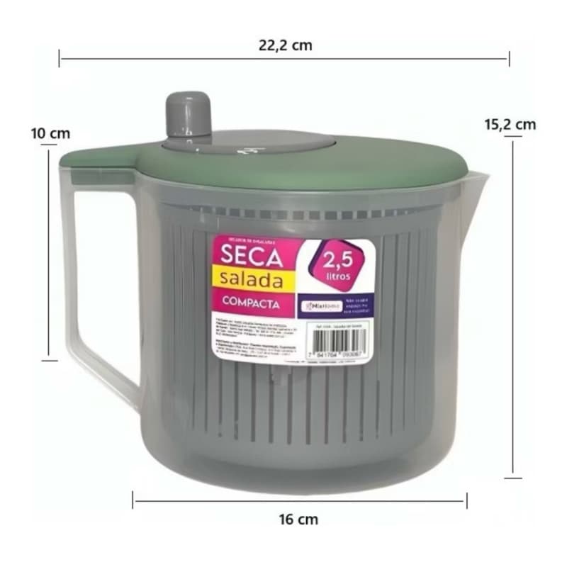 Seca salada e centrífuga 2,5 Litros Xplast
