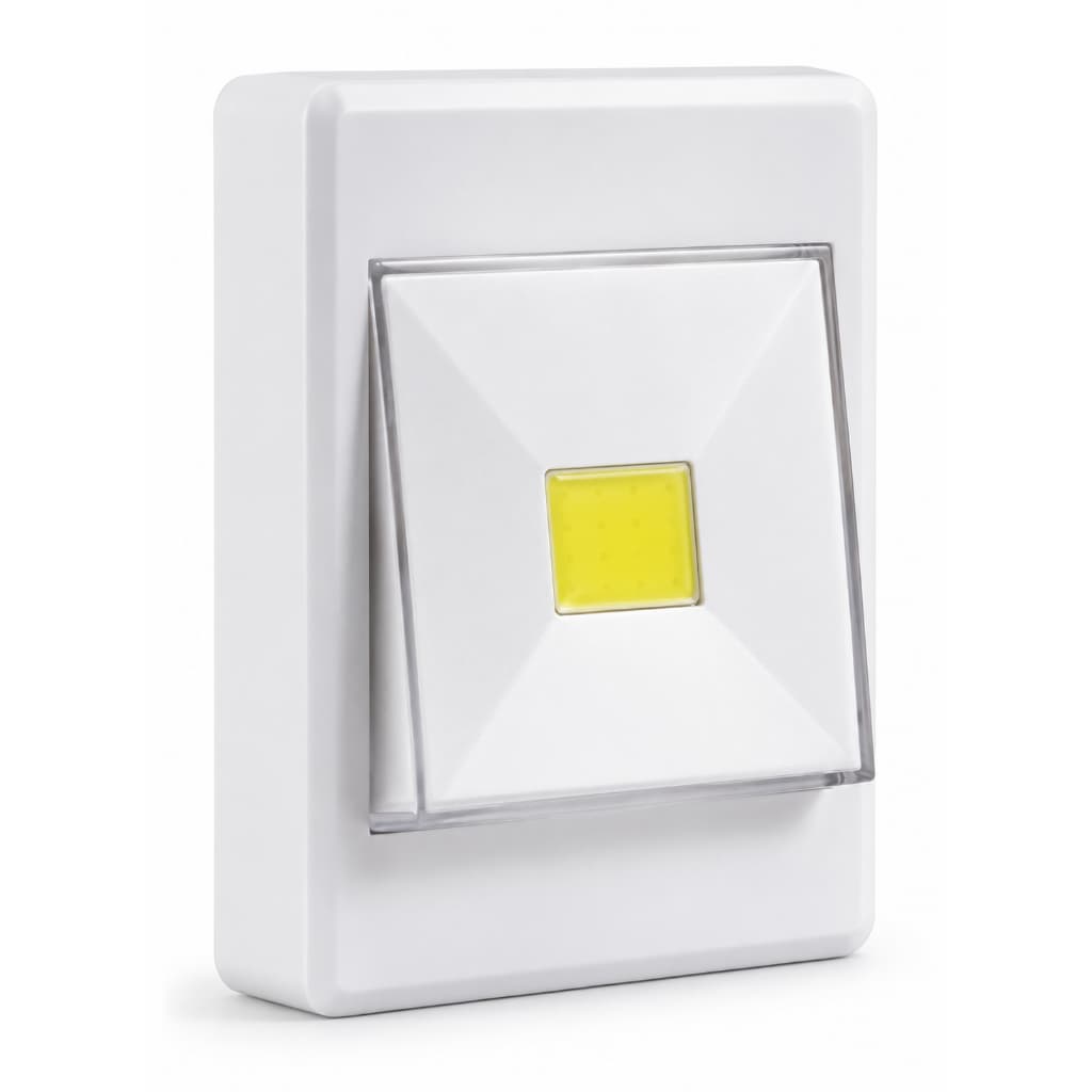 Luminária De Led Emergencia Sem Fio Imã Pilha Parede Armário