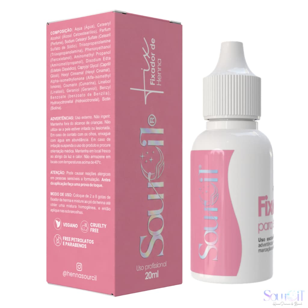 FIXADOR De Henna Sobrancelha SOURCIL 20 ML