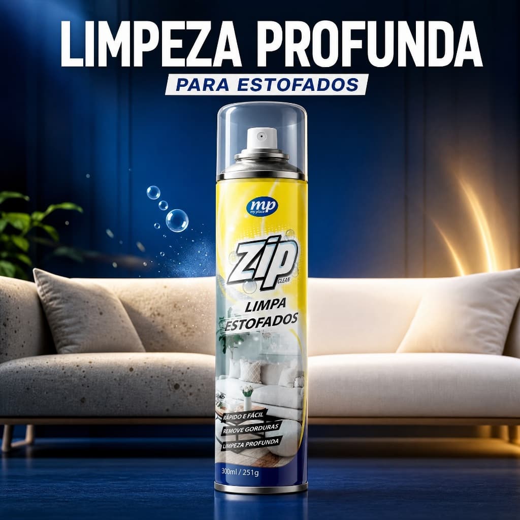 Espuma Mágica Zip Clean 300ml Limpa Seco Sofá Estofado Colchão Banco de Carro Limpeza Profunda Remove Manchas