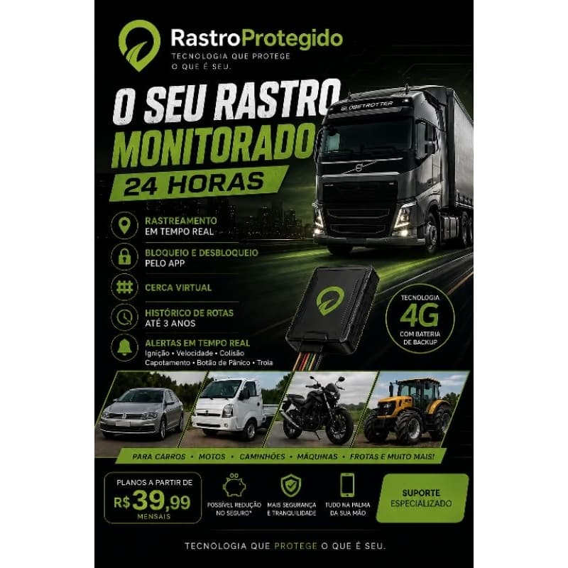 📡 RASTREADOR VEICULAR 4G + BRINDE RELÉ DE BLOQUEIO
