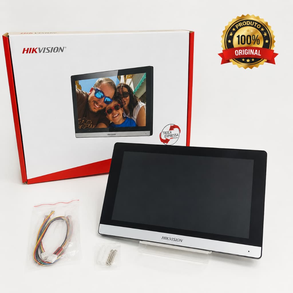 Tela Vídeo Porteiro Ip Hikvision Ds-kh6350-wte1