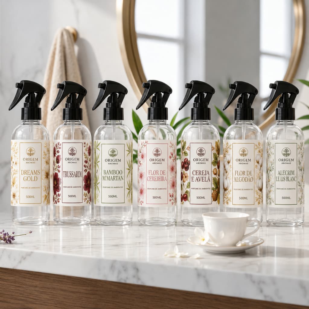 Água Perfumada 500ml Para Lençóis, Roupas e Tecidos com Borrifador Alpha Oriental + Envio Imediato