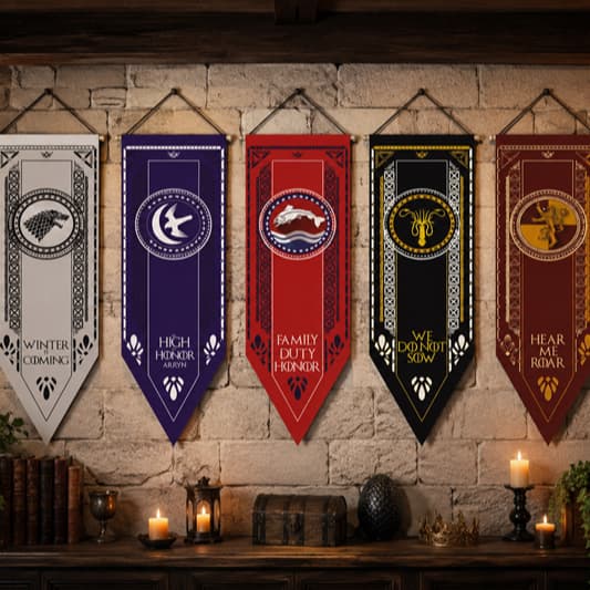 Flâmulas/Bandeiras Decorativas Casas Game Of Thrones