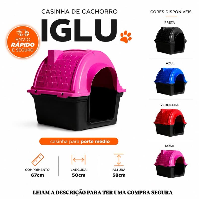 Casa Casinha Para Cachorros De Porte Medio Conforto e Proteçao UV Para Seu Pet
