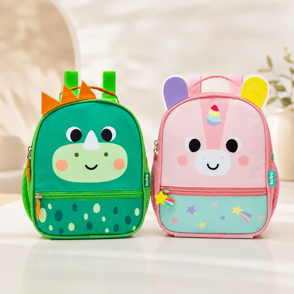 Mochila Lancheira Bolsa Térmica Infantil Escolar Buba Zoo