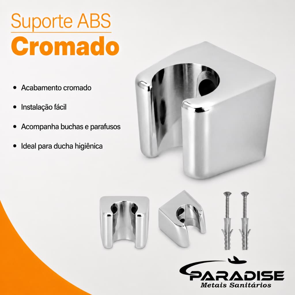 Suporte Para Ducha Higienica Cromado ducha chuverinho chuveiro Banheiro