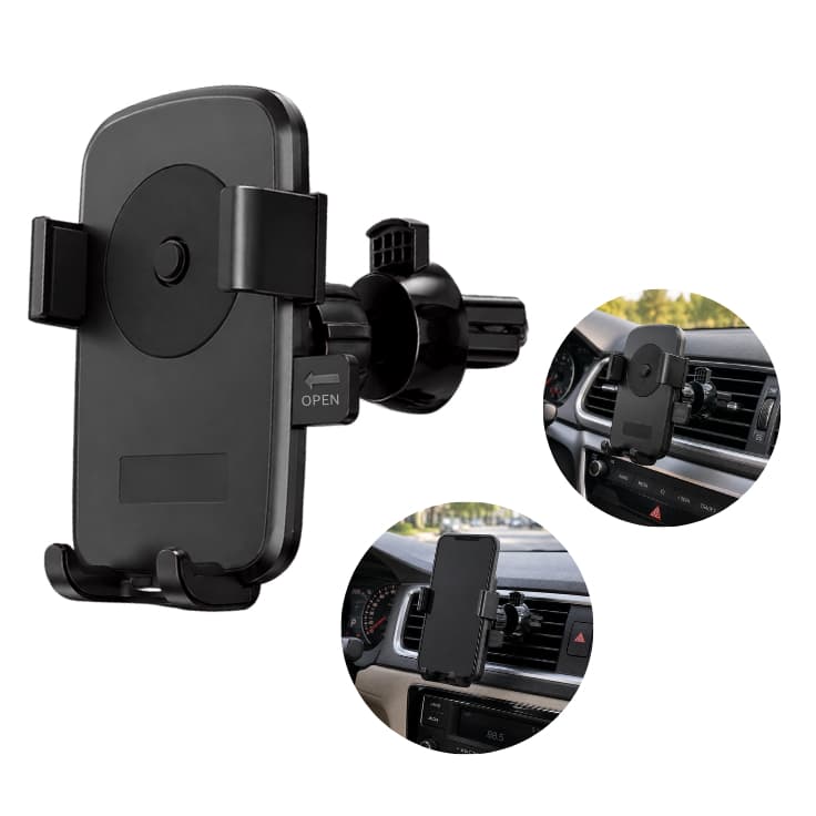 Suporte Carro Veicular Para Celular 360 ° Ventilacao Ar Giratório Universal Multifuncional Seguro