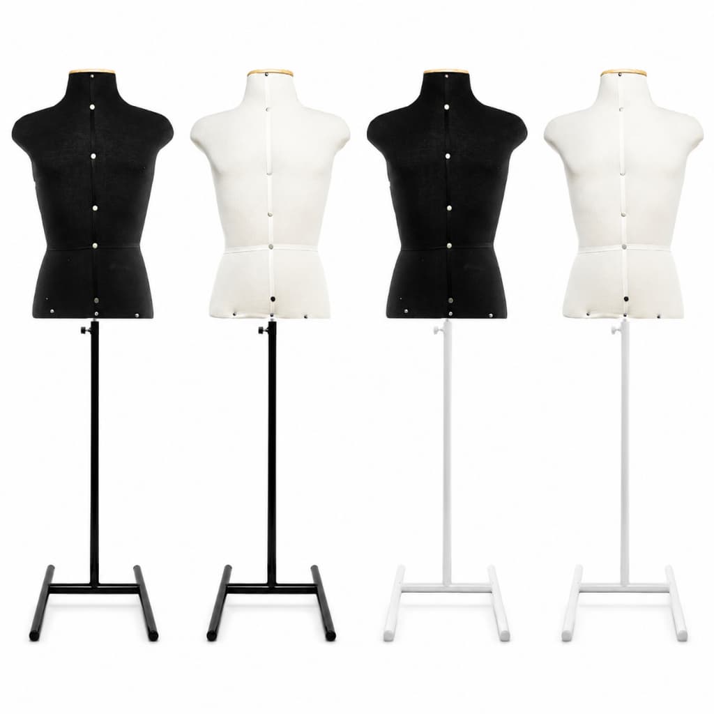 1 Manequim Masculino Busto Expositor Corte Costura Com Pedestal Costureira Loja