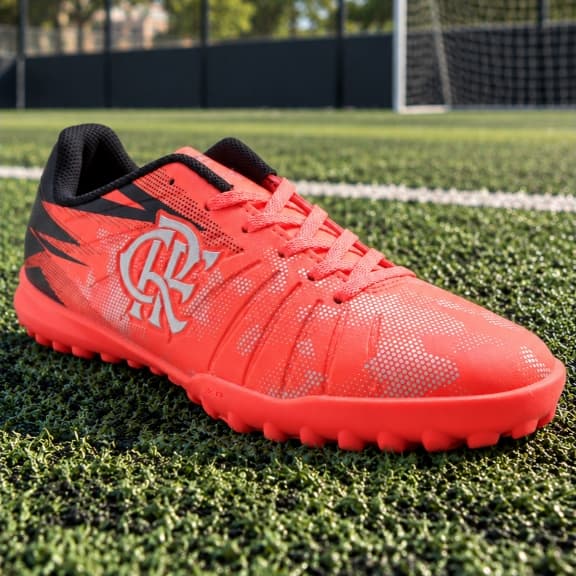 Chuteira Futebol Society Vision 3 Flamengo Infantil OXN Original