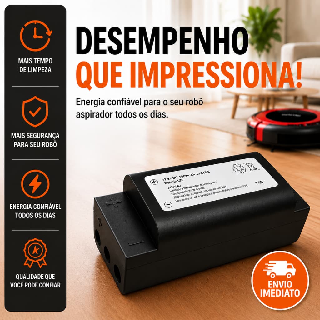 Bateria Robô Aspirador Mondial, Clean Easy Rb-08, Rb-01, Rb-07, Rb-11