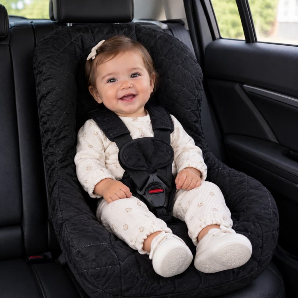 Capa para Cadeirinha de Carro de Bebê Menino Menina com Protetor de Cinto - 03 peças