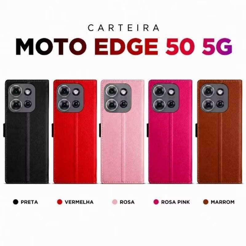 Capa Case Carteira Flip Cover Todos Modelos Capinha Protetora 360 Para MOTO EDGE 50 5G