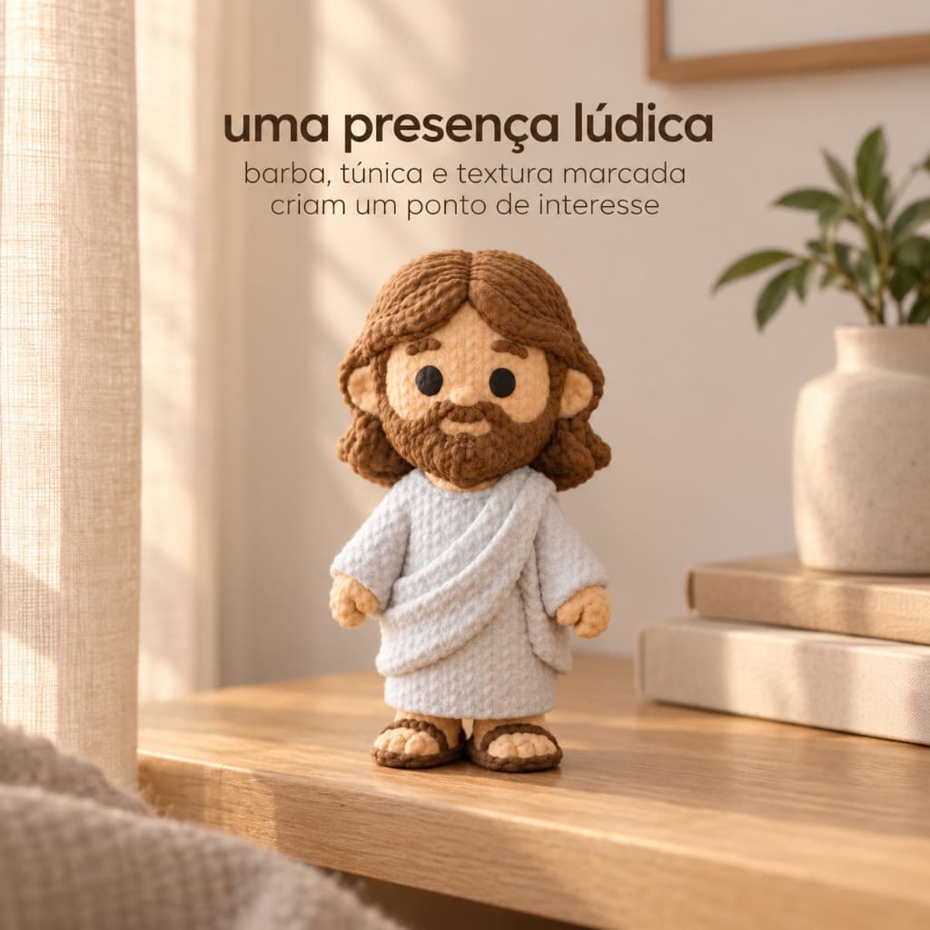 Jesus decorativo e texturizado de Natal