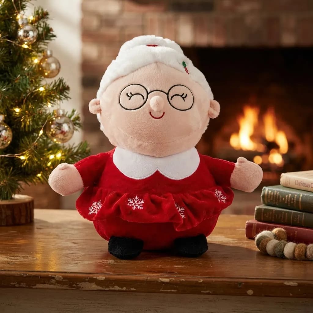 Pelúcia De Natal Mamãe Noel Papai Noel Decoração Presente