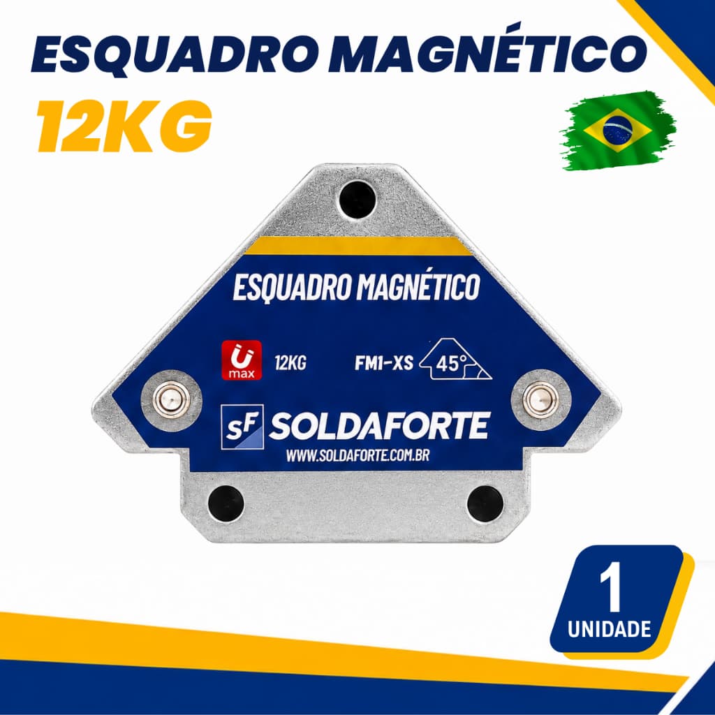 Esquadro Magnético para Solda 12kg - Soldaforte