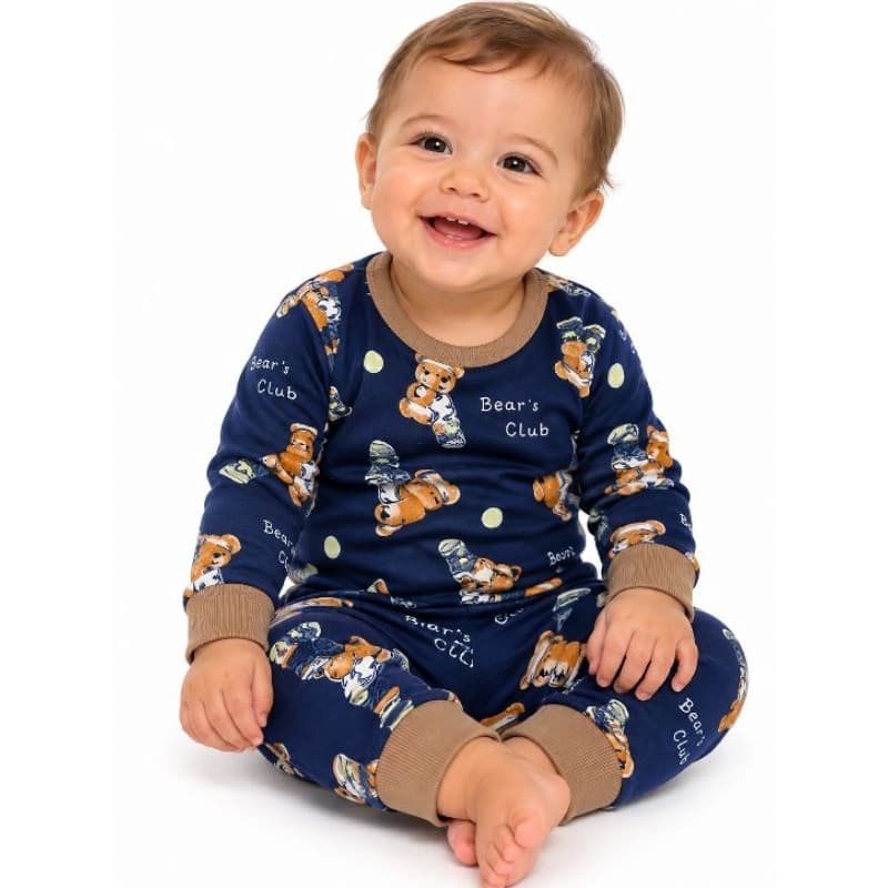 PIJAMA INFANTIL MASCULINO BEBÊ DE 2 A 12  MESES Premium.