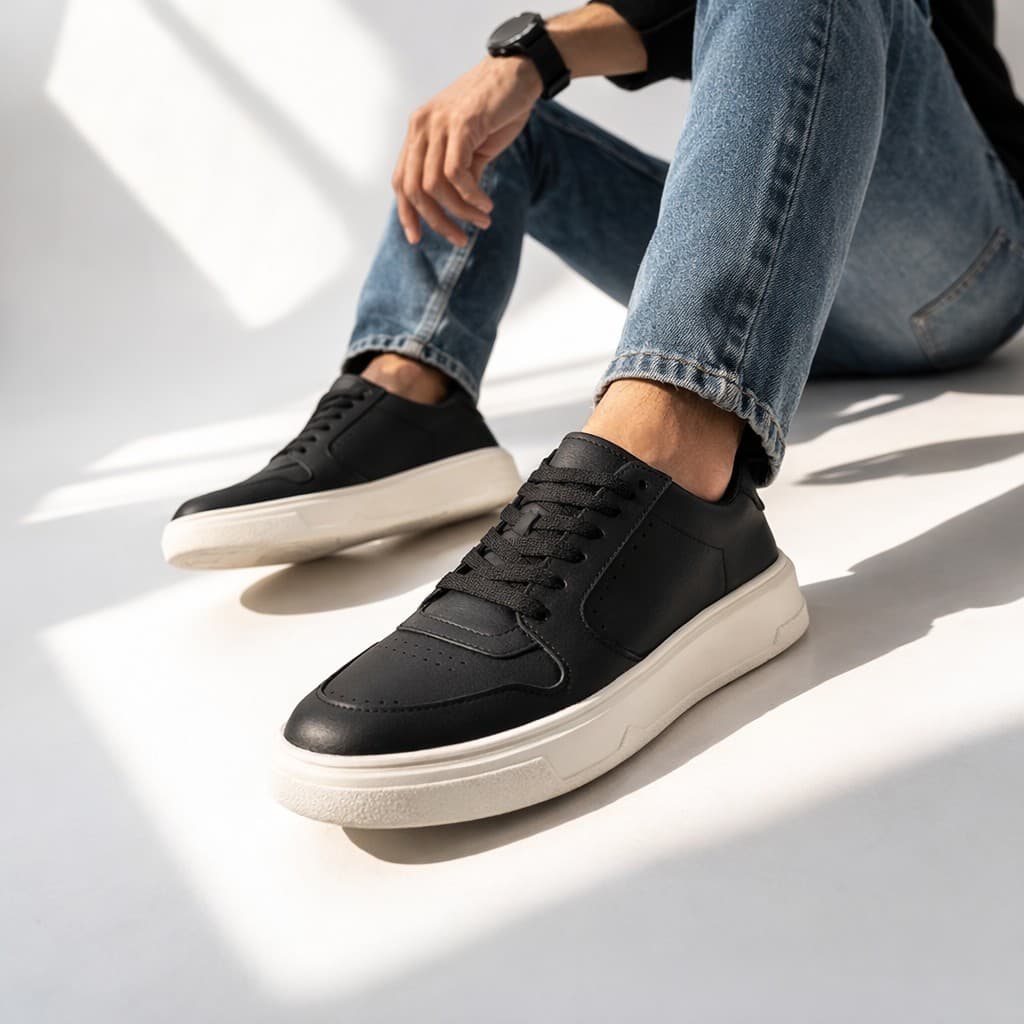 Tênis Masculino Casual Moderno Plataforma Sola Alta Estilo Urbano