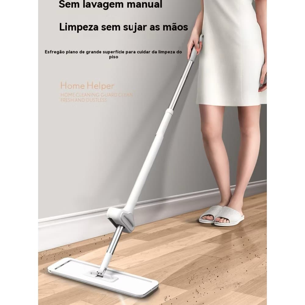 Esfregão Sem Lavagem Manual – Limpeza Prática com Mãos Sempre Secas