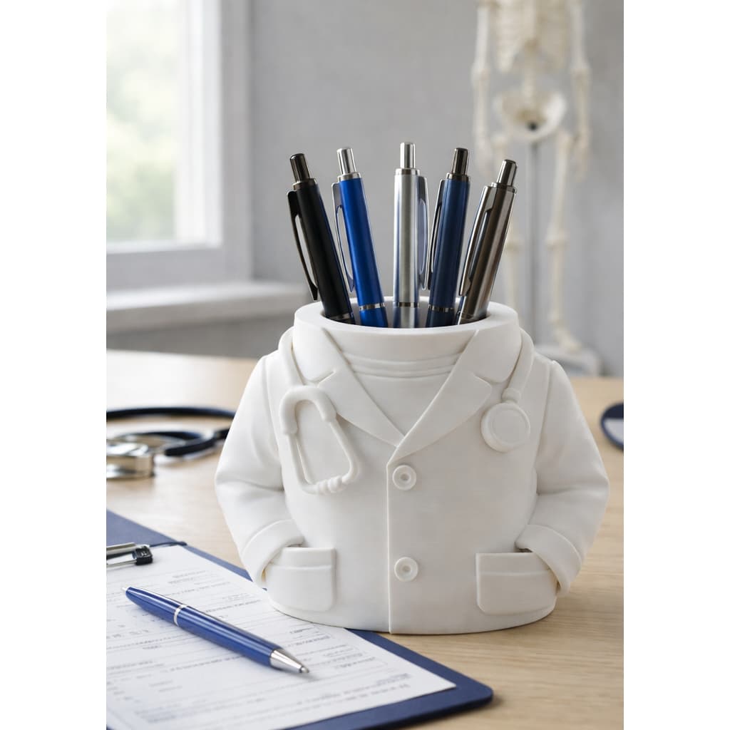 Porta Canetas Jaleco Médico Decorativo Impressão 3D Consultório.