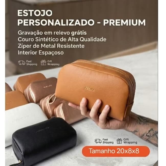 KITS ESTOJO NECESSAIRE PERSONALIZADO PRESENTE PADRINHO MADRINHA BRINDE