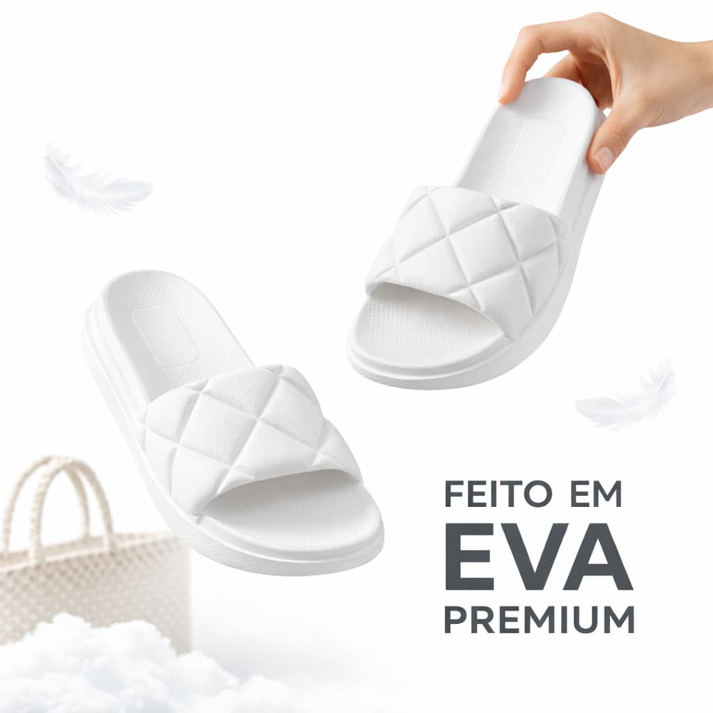 Chinelo W821 Feminino Nuvem Slide Sandalia feminino nuvem em Eva Antiderrapante Leve Macio