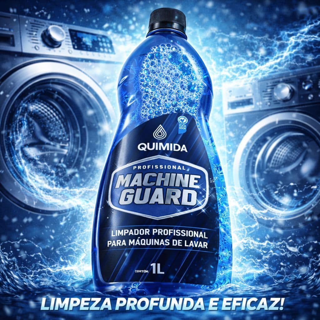 Limpador Máquina de Lavar 1L Remove Mau Cheiro e Sabão Acumulado Limpeza Profunda Profissional