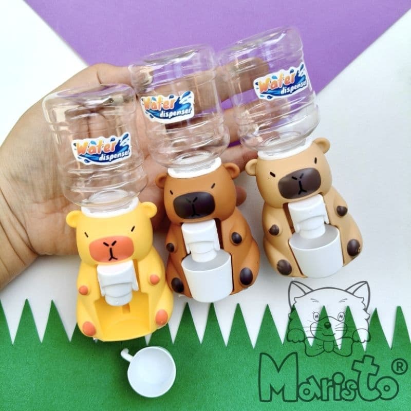 Kit 3 MINIATURAS Capivaras Brinquedo Bebedouro Galão de Água (Funciona de Verdade!!)