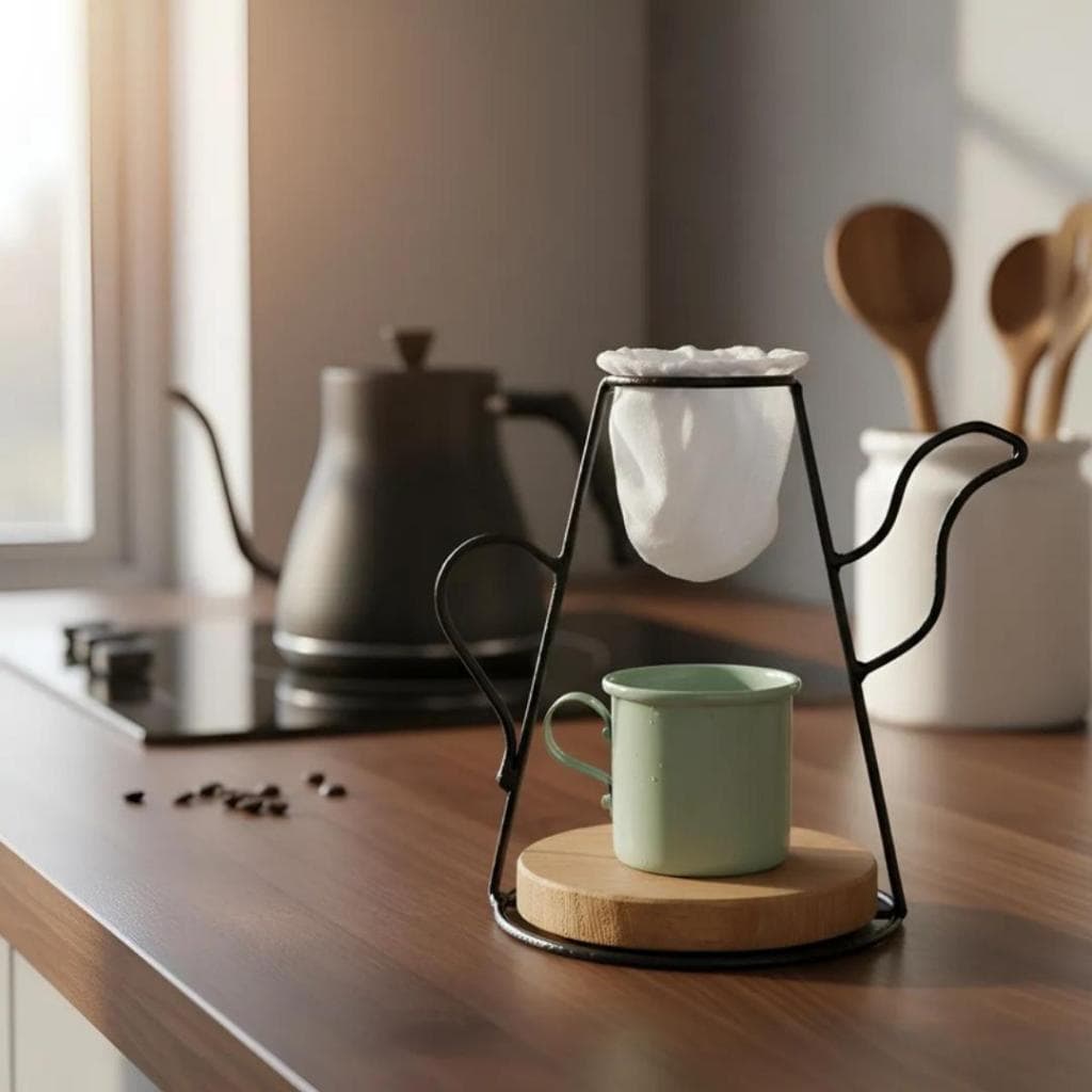 Suporte Mini Coador Individual Mancebo Mariquinha De Café Cafeteira Filtro Bule Artesanal