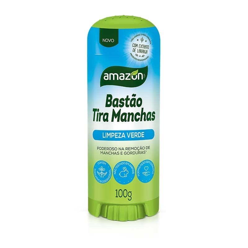 Tira Manchas  Bastão H2O 100g, Amazon Limpeza Verde