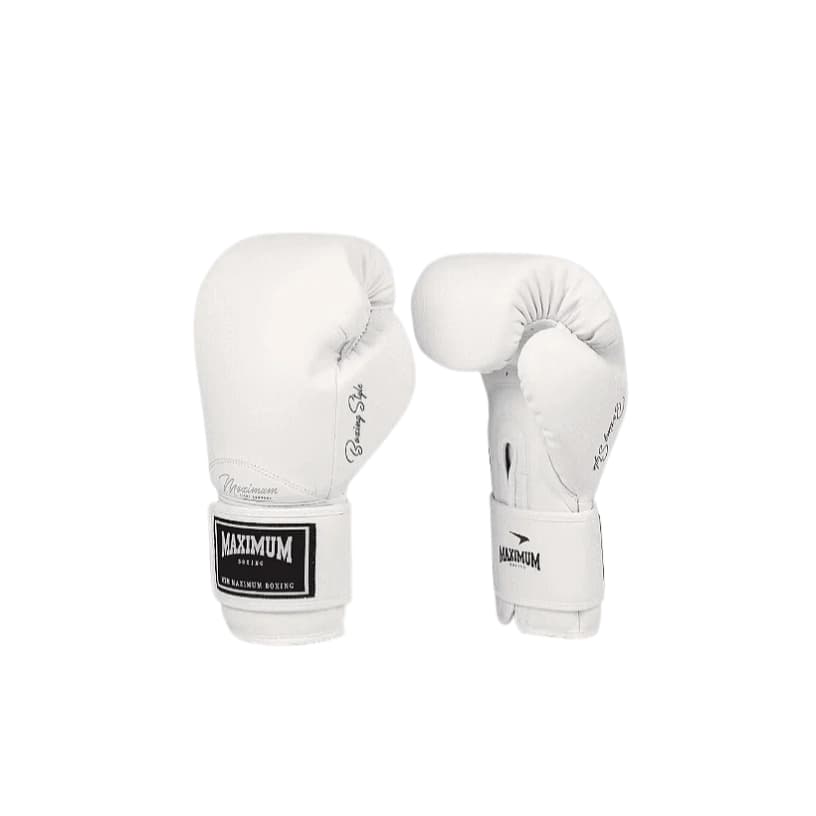 LUVA CLASSIC BRANCA MAXIMUM BOXING- BOXE MUAY THAI