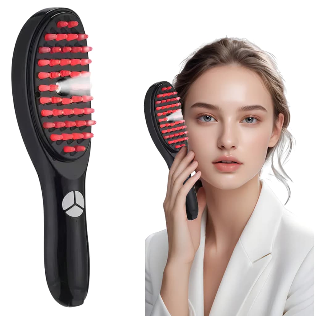 Escova Massageadora com Laser 4 em 1 - Tratamento Capilar
