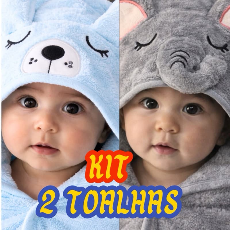 Kit 2 Toalhas Infantil promoção toalha macia pelucia