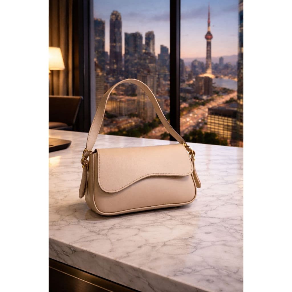 Bolsa de Ombro Feminina Baguete Alça Ajustável Elegante Couro Casual Promoção Envio Imediato