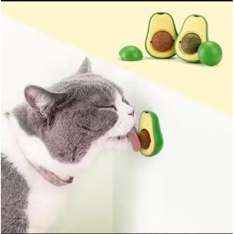 Abacate De Brinquedo Para Gatos Com Catnip Erva Gato Natural NYG-50