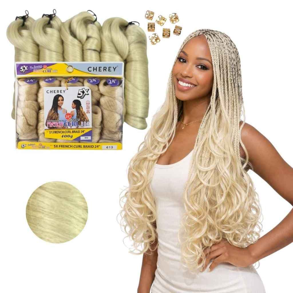 Aplique Cabelo Jumbo Para Tranças Pontas Onduladas French Curl Gringa