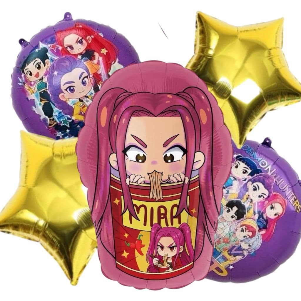 Kit de Balões com Temática de Anime, Filmes, K-Pops e Caçadores de Demônios