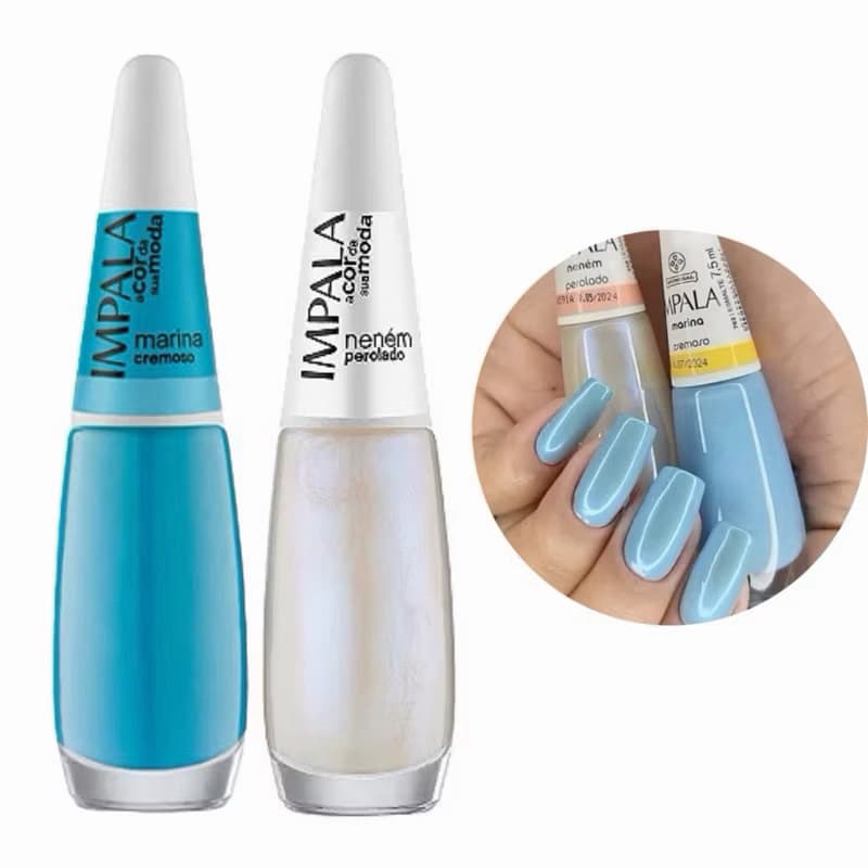 Kit 2 Esmalte Impala ( Neném,Marina ) 8ml