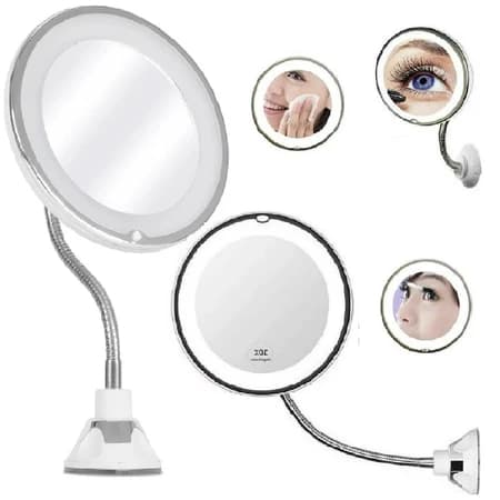 Espelho De Mesa Maquiagem LED Articulado Portátil Touch Professional Promoção
