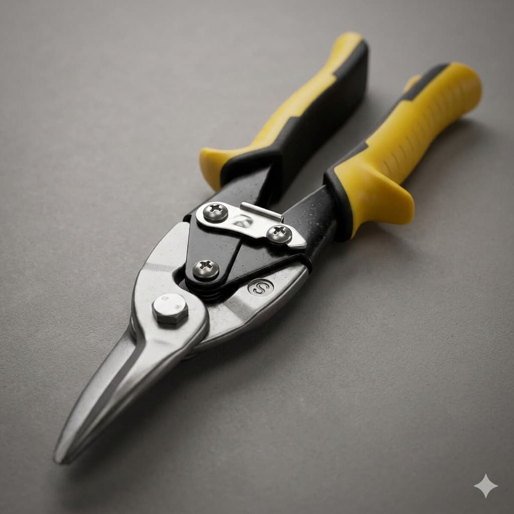 Tesoura Profissional Para Corte de Chapa de Aço e Metal