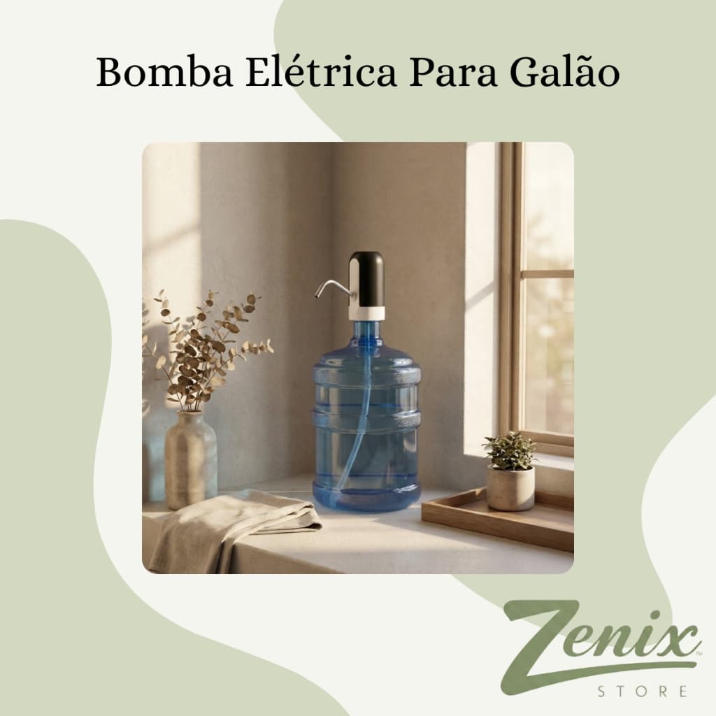 Bomba de Água Para Galão Elétrica USB Recarregável Portátil Fácil Prático Inovador