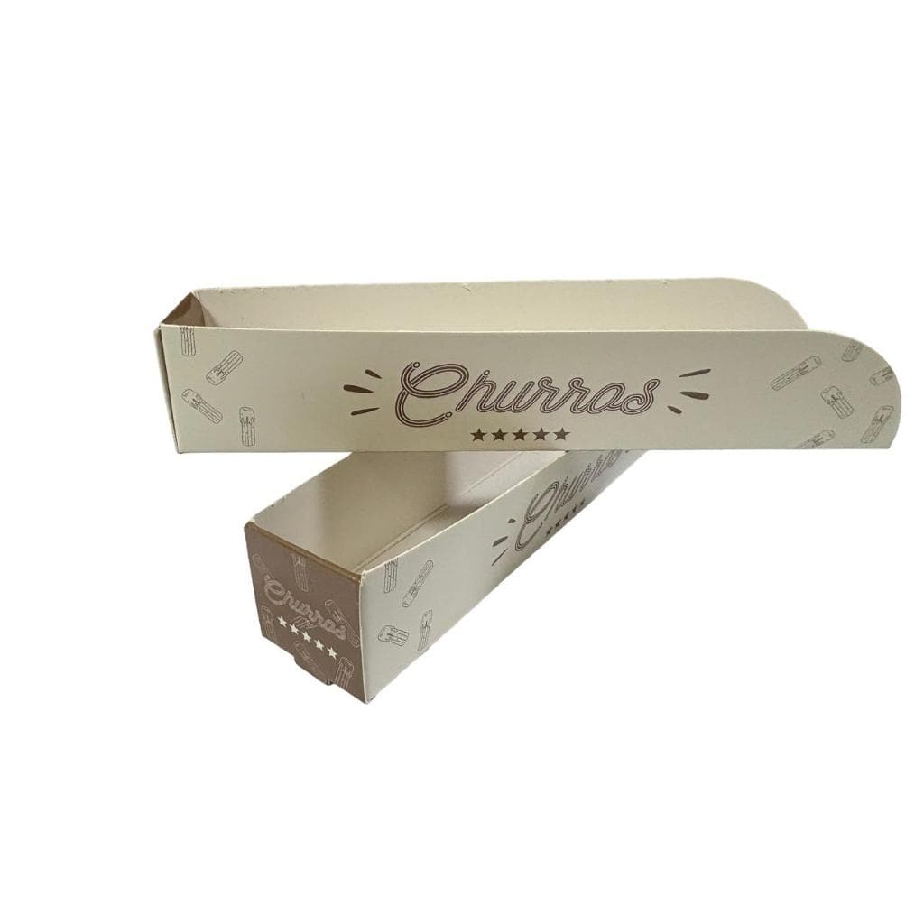 500 Caixinha Embalagem para Churros Gourmet - ALTA GRAMATURA 350G