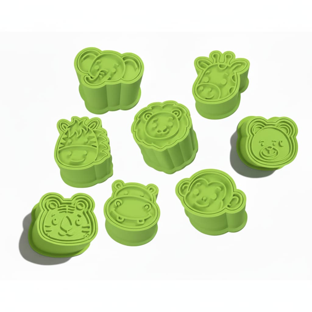 Ejetor Safari Para Modelar Massas, Doces e Brigadeiros - Animais - Safari - 6pçs ou 8pçs